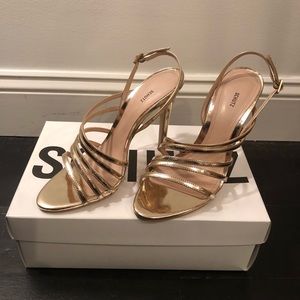 Schutz Taila gold stilettos